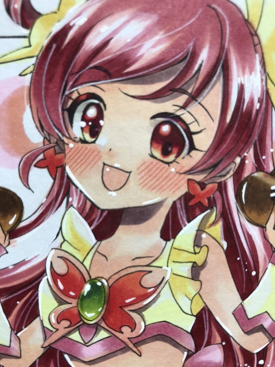 手描きイラスト Yes プリキュア 5 キュアドリーム 夢原のぞみ バレンタイン チョコ 小色紙 手描きイラスト 売買されたオークション情報 Yahooの商品情報をアーカイブ公開 オークファン Aucfan Com