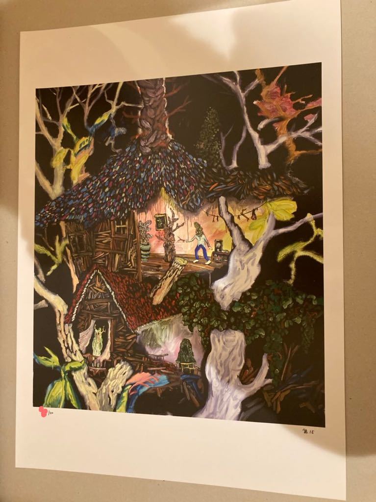 平子雄一 Tree House 直筆サイン サイン入り シルクスクリーンEd110 李