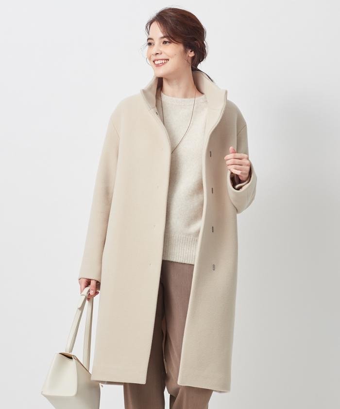23区 20AW ダブルクロスベロアスタンドカラー コート サイズ38 中村 