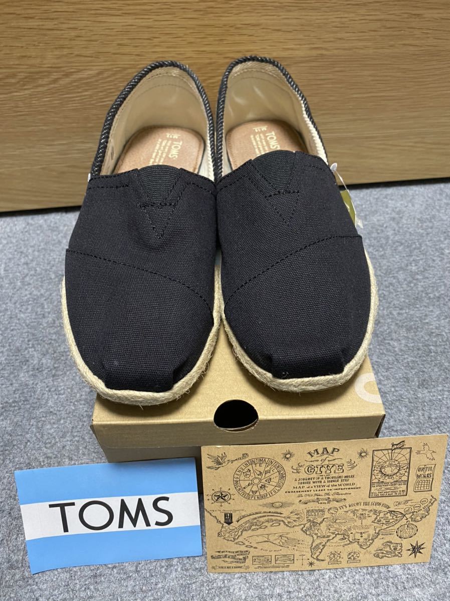TOMS トムス スリッポン 27センチ □TOMS トムス□ スリッポン M9 27cm相当 ベージュ系 ストライプ TOMS ストライプスリッポン