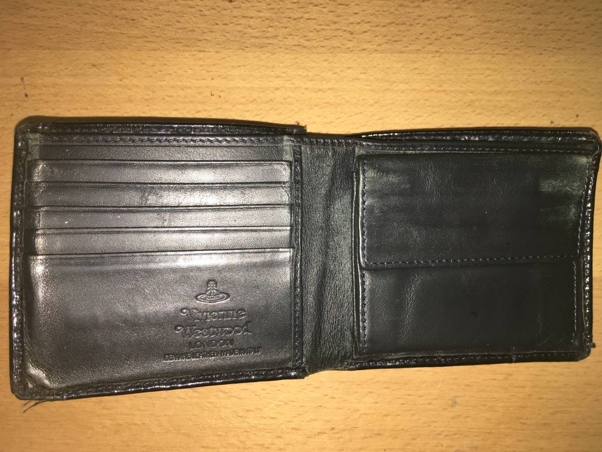 ヴィヴィアンウエストウッド（Vivienne Westwood)　２つ折り財布　ショップにて購入の本物　ネイビー_3