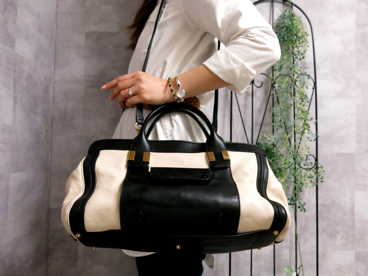○超美品○Chloe クロエ○アリス○レザー 本革○2way トート バッグ 