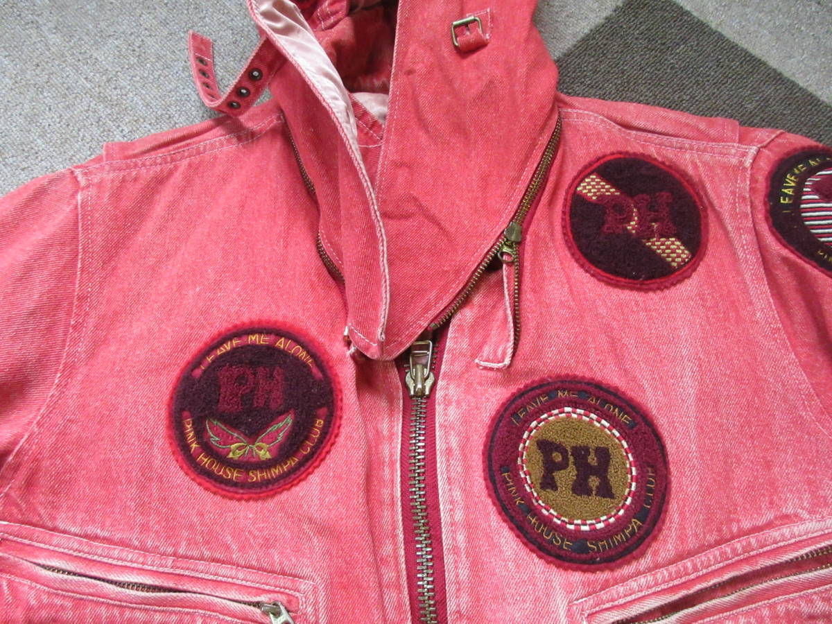 PINK HOUSE デニムジャケット 赤 MA-1 インゲボルグ ピンクハウス 
