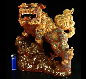 九谷焼 獅子 置物のYahoo!オークション(旧ヤフオク!)の相場・価格を
