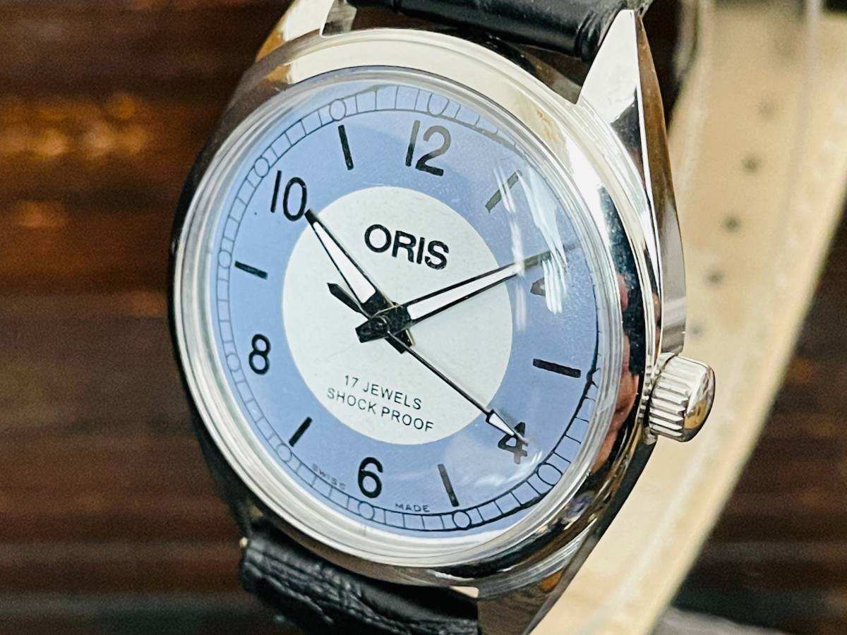 ★動作良好 ORIS オリス 1970年 17石 38mm アンティーク腕時計 手巻き メンズ ビンテージ 489