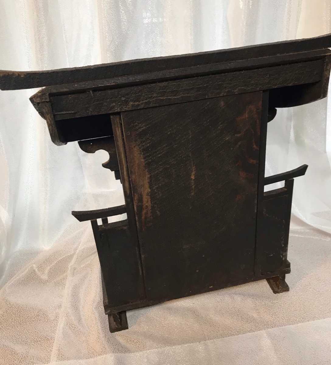 仏像・仏具・神具】木彫の逗子 仏像 神棚 骨董品 アンティーク(仏像 