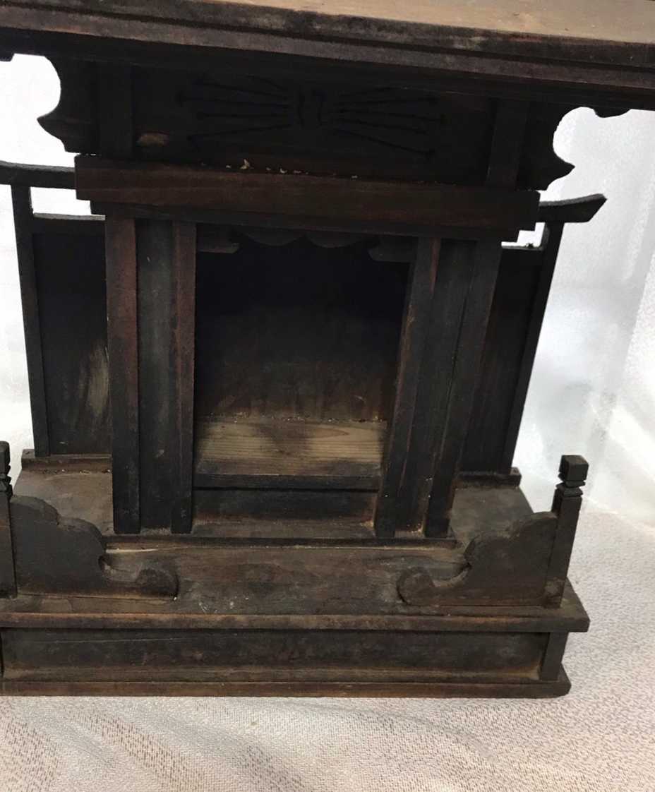 仏像・仏具・神具】木彫の逗子 仏像 神棚 骨董品 アンティーク(仏像 