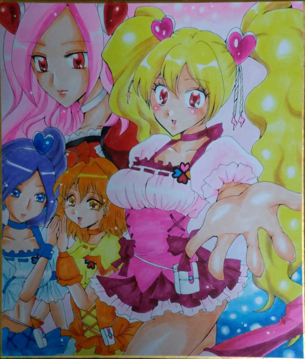 手描きイラスト フレッシュプリキュア 中色紙 手描きイラスト 売買されたオークション情報 Yahooの商品情報をアーカイブ公開 オークファン Aucfan Com
