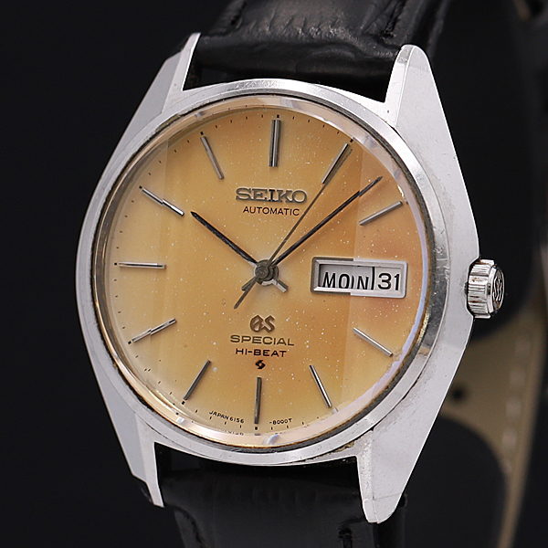 1円★正規品【SEIKO/グランドセイコー】GSスペシャルハイビート　デイデイト　6156-8010　カットガラス　AT　メンズ腕時計　016A0074603