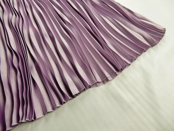 ランバンオンブルー LANVIN en bleu 大人可愛いサイドスリットプリーツ  