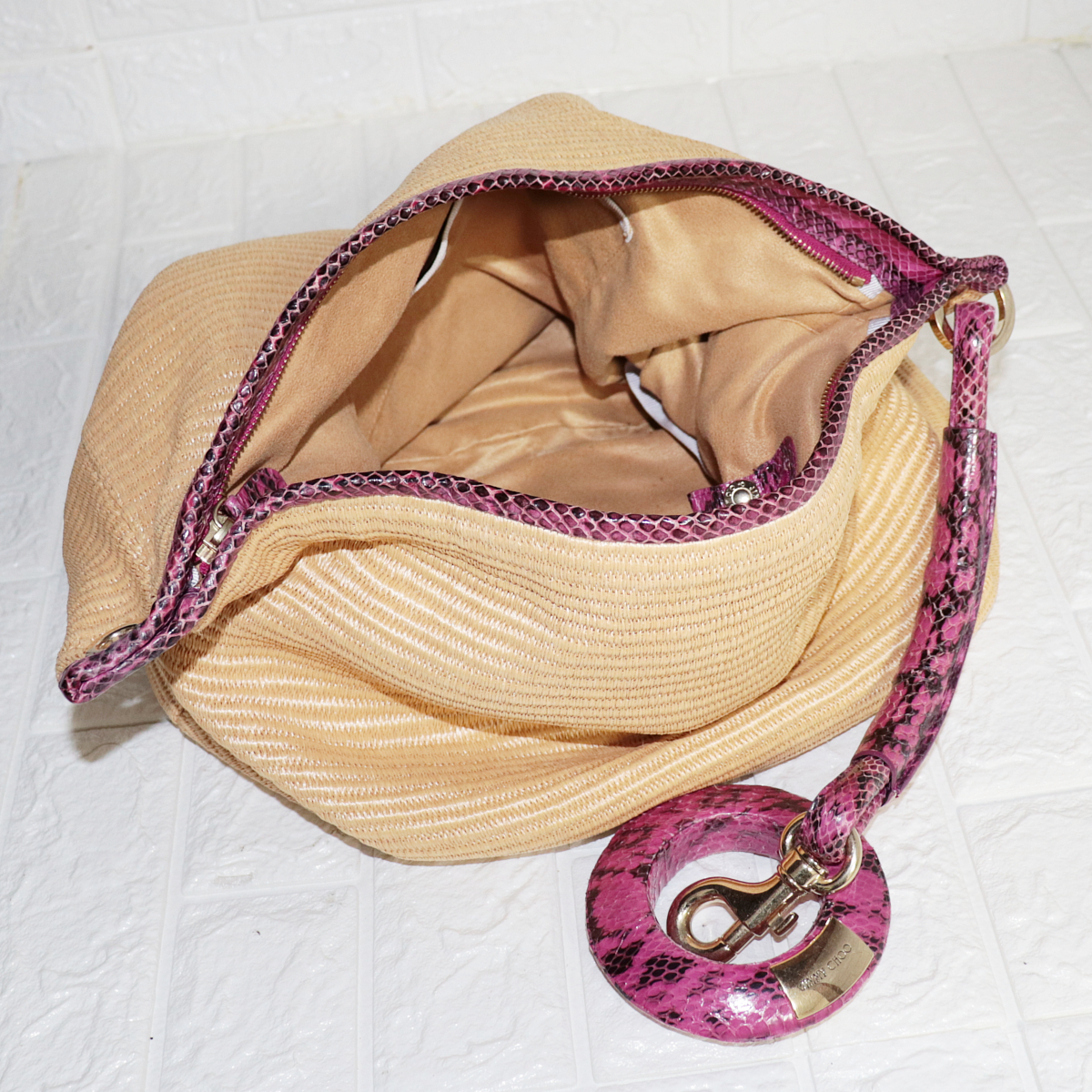セール】JIMMY CHOO ジミーチュウ ☆美良品☆ 収納性◎ パイソン 