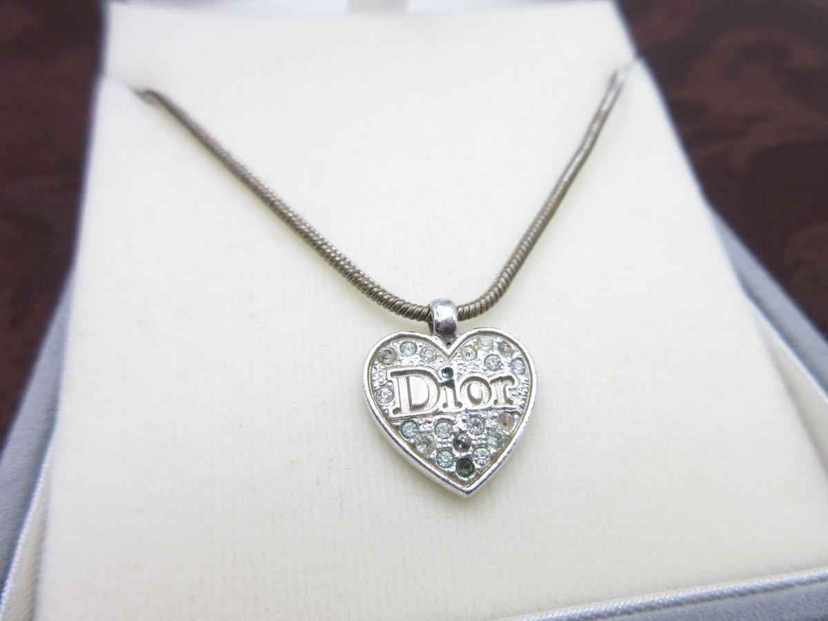ネックレス ハート Dior ロゴ Christian ディオール クリスチャン 