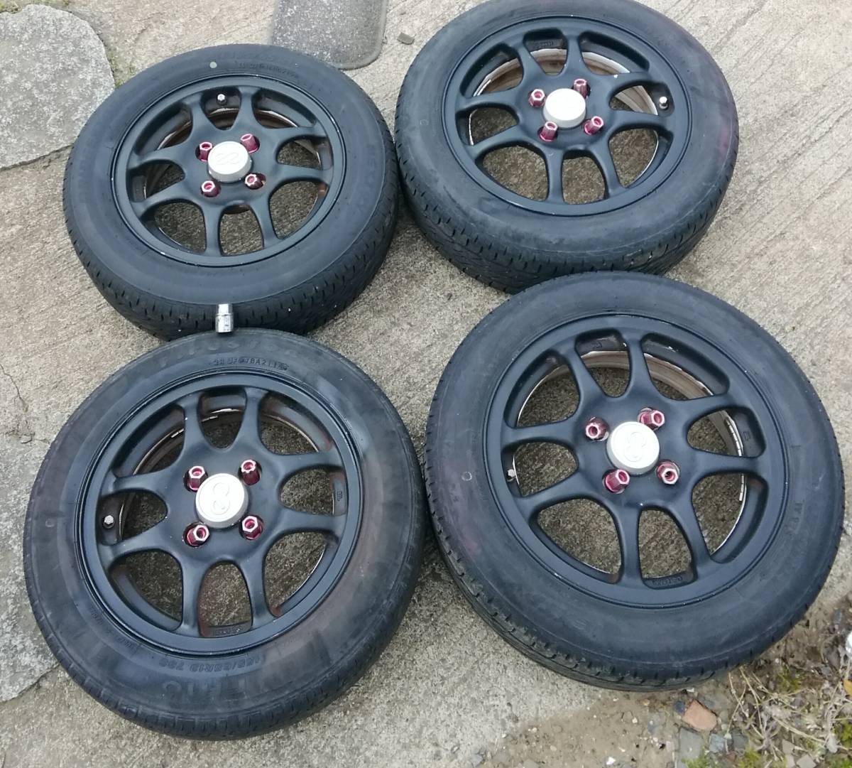 低価，100%新品 ホンダ ビート ENKEI COMP-S エンケイ製 13”14” 前後異径