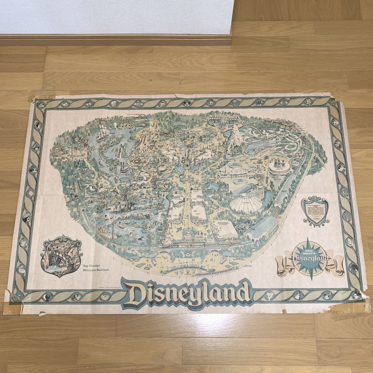 ディズニーランド マップ 1979年 111cm×75cm MAP 地図 WALT DISNEY