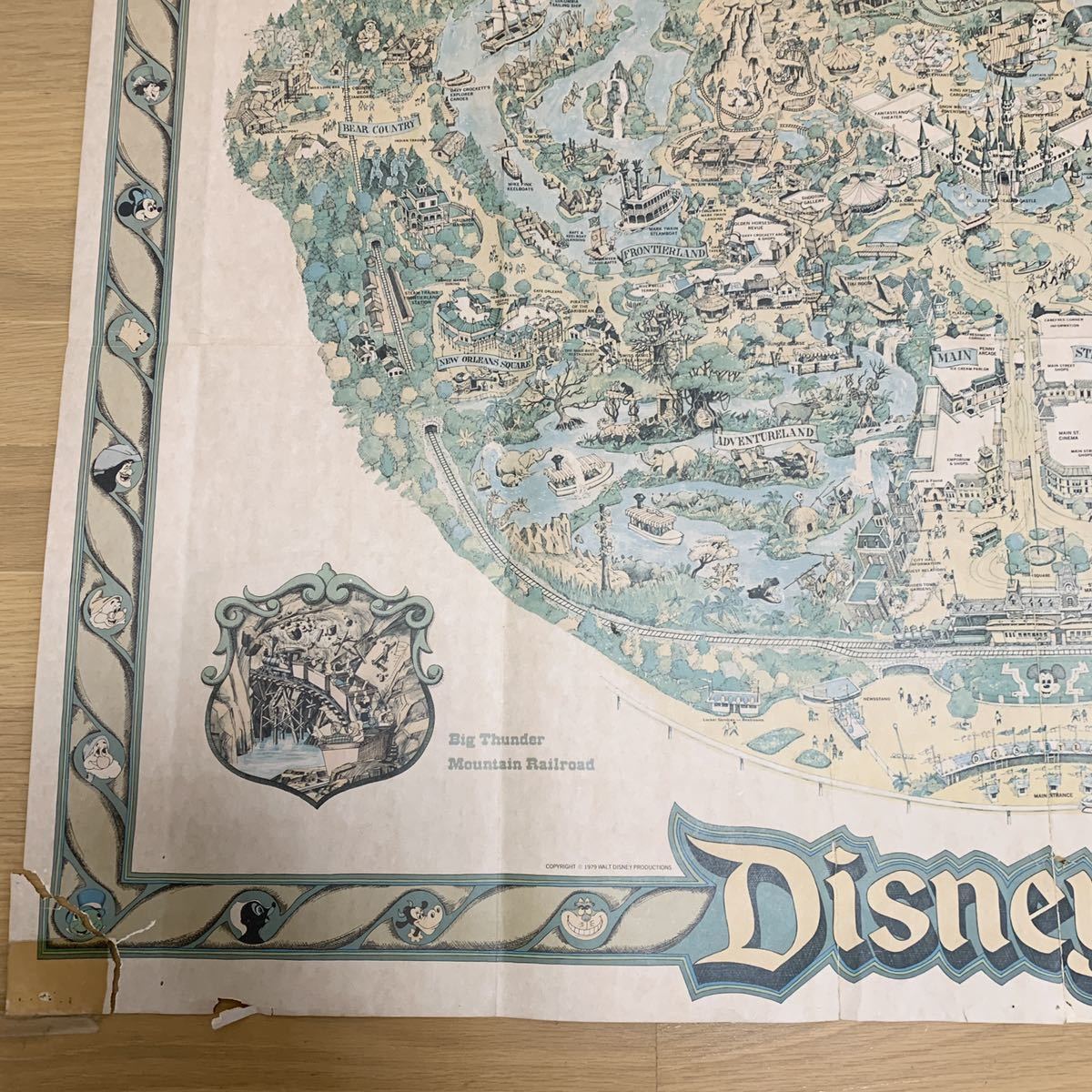ディズニーランド マップ 1979年 111cm×75cm MAP 地図 WALT DISNEY'S