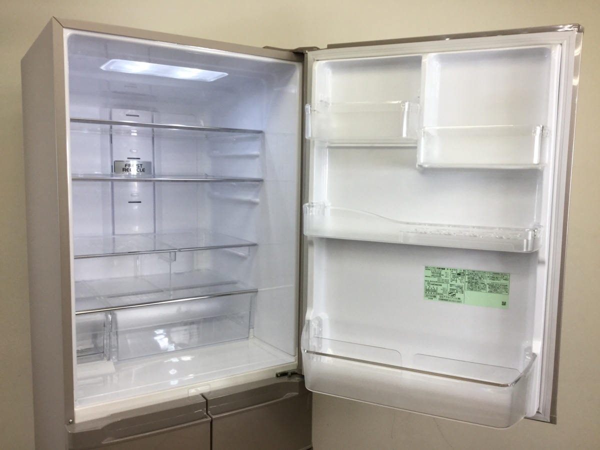 HITACHI 日立 ノンフロン冷凍冷蔵庫 R-K40H(T) 5ドア 右開き 401L 2018年製 ソフトブラウン_3