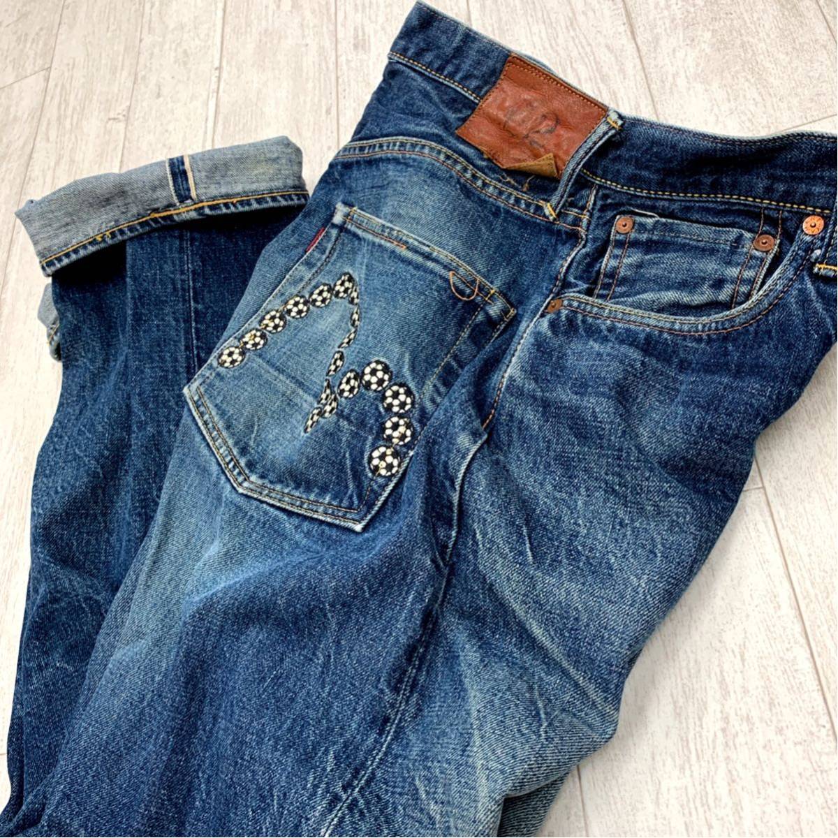 エビスジーンズ デニム サッカーボール刺繍 即決☆エヴィス☆2001 No2 