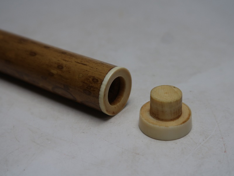 紅斑竹⁄湘妃竹 U083｜骨董店 のびる 古美術 骨董 和風建具 蔵 笛⁄香筒