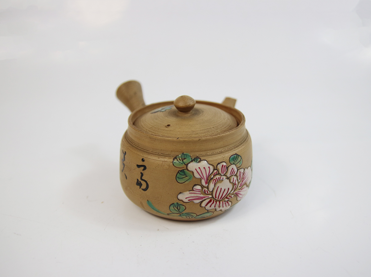 得価，新作登場 方赫山 作 高麗青磁（写）花模様 壷（共箱）茶道具