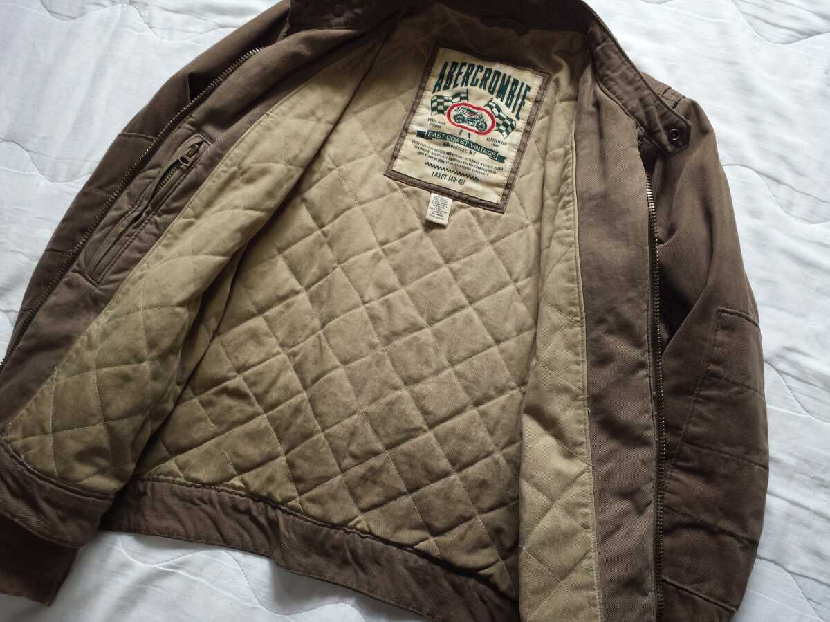 Abercrombie アバクロンビー シングルライダースジャケット コットン 