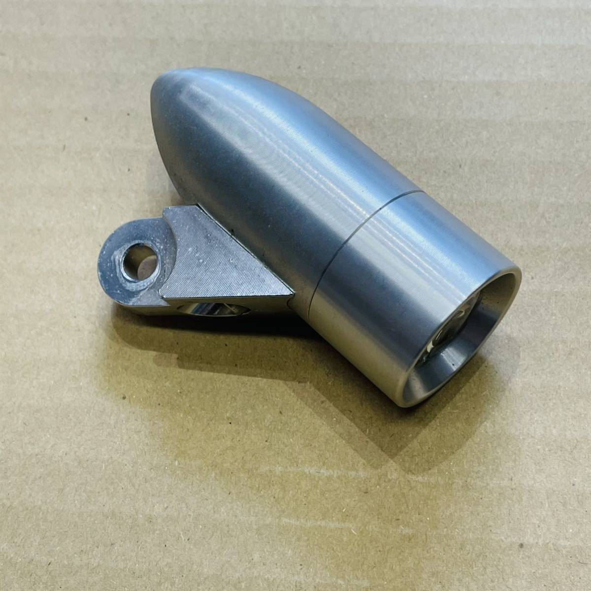 BULLET LIGHTING フロントライト LED アルミ 削り出し シルバー USB充電 自転車 ロードバイク ミニベロ ブロンプトン