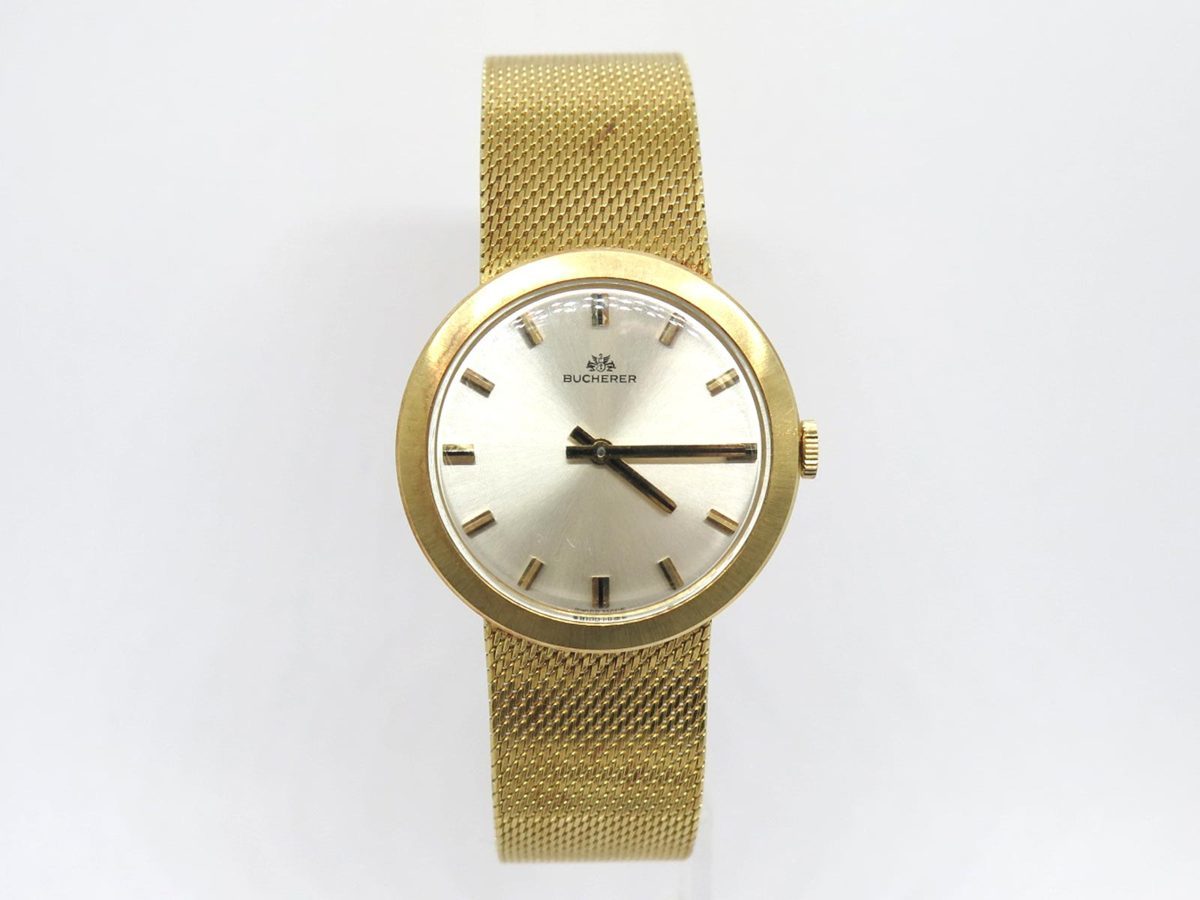 1円〓03楽市〓本物 CARL F. BUCHERER カール F. ブヘラ K18YG メンズ 手