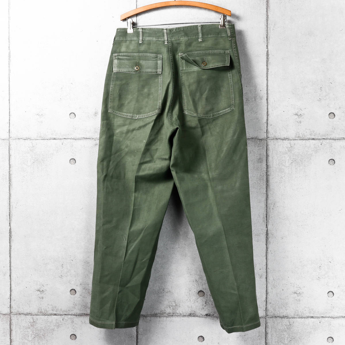 USARMYアメリカ陸軍◇バックサテンファティーグパンツ◇オリーブ◇W34 