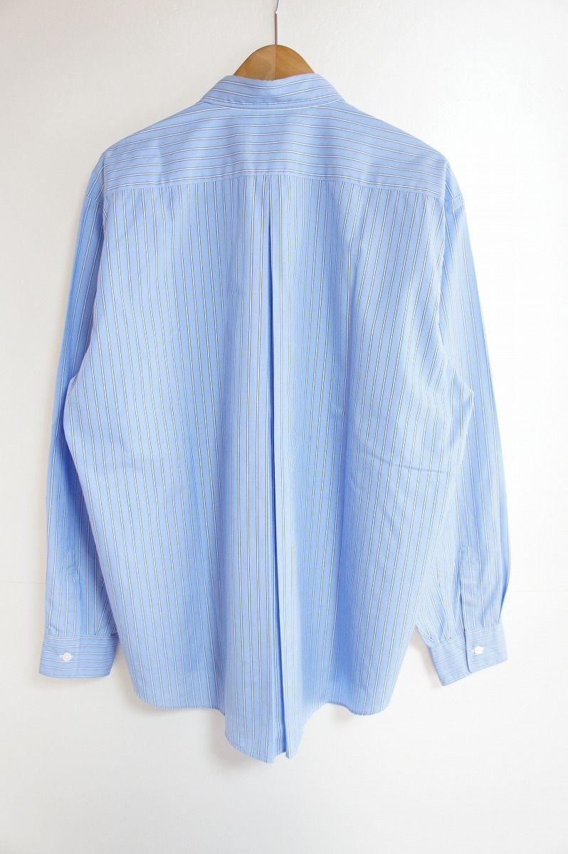 20SS nuterm ニューターム Relaxin Shirt シャツ ストライプ柄 ビッグシルエット オーバーサイズ 003SH-020S ブルー青1003K nuterm ニューターム Relaxin ブルー系 長袖 メンズ