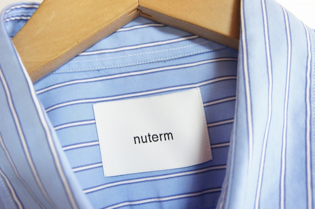 20SS nuterm ニューターム Relaxin Shirt シャツ ストライプ柄 ビッグシルエット オーバーサイズ 003SH-020S ブルー青1003K nuterm ニューターム Relaxin ブルー系 長袖 メンズ
