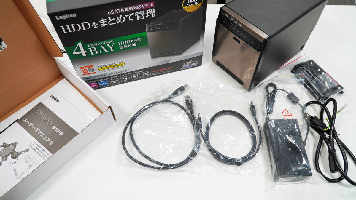 ロジテック LGB-4BNHEU3 大容量4ベイHDDケース 全付属品有り ほぼ未使用