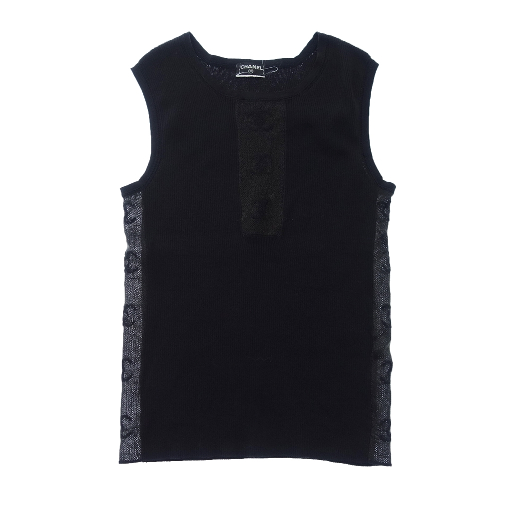 中古◇CHANEL シャネル ココマークノースリーブ タンクトップ 黒