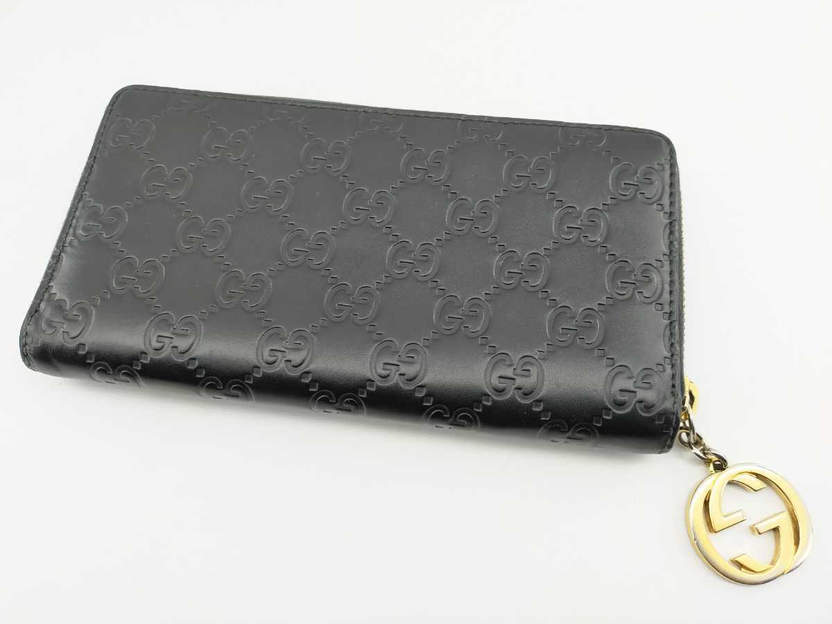 GUCCI グッチシマ ラウンドファスナー長財布 長財布 ロングウォレット 