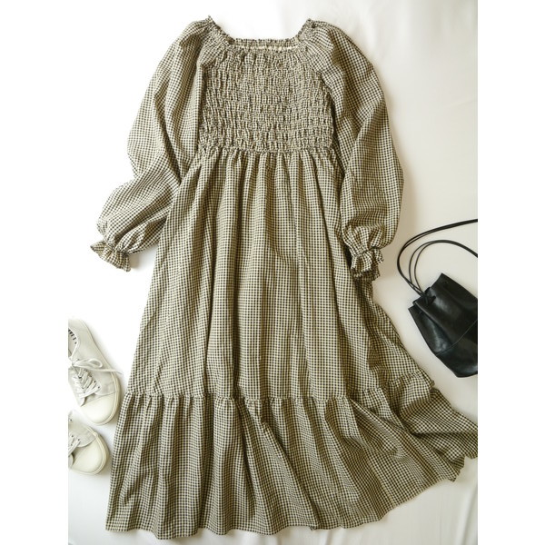 ナイスクラップ Continuer De Nice Claup ときめく春 柄投入 生活に楽しさを ギンガム チェック 柄 ロング ワンピース ワンピース ロング 売買されたオークション情報 Yahooの商品情報をアーカイブ公開 オークファン Aucfan Com