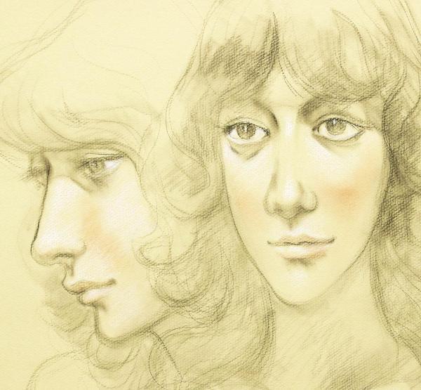 【真作】古沢岩美　大作　裸婦　パステル画 真作保証】古沢岩美「裸婦」パステル12号 直筆サイン有り 額装 絵画