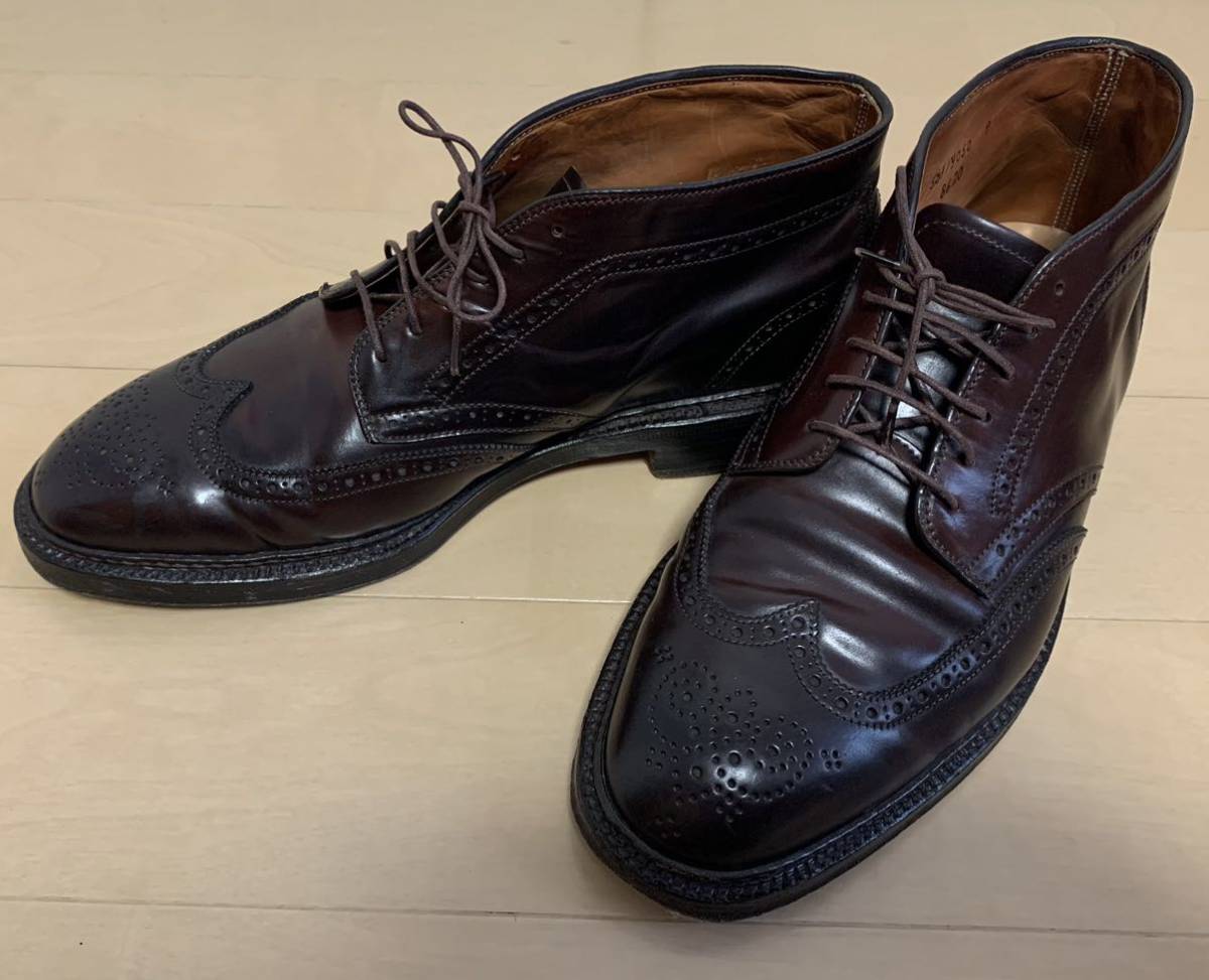 ◆状態良好◆Alden9968 オールデン コードバン Uチップ ブラック 9D オールデン 8620 コードバン ウィングチップ 美品 激レア オールデン
