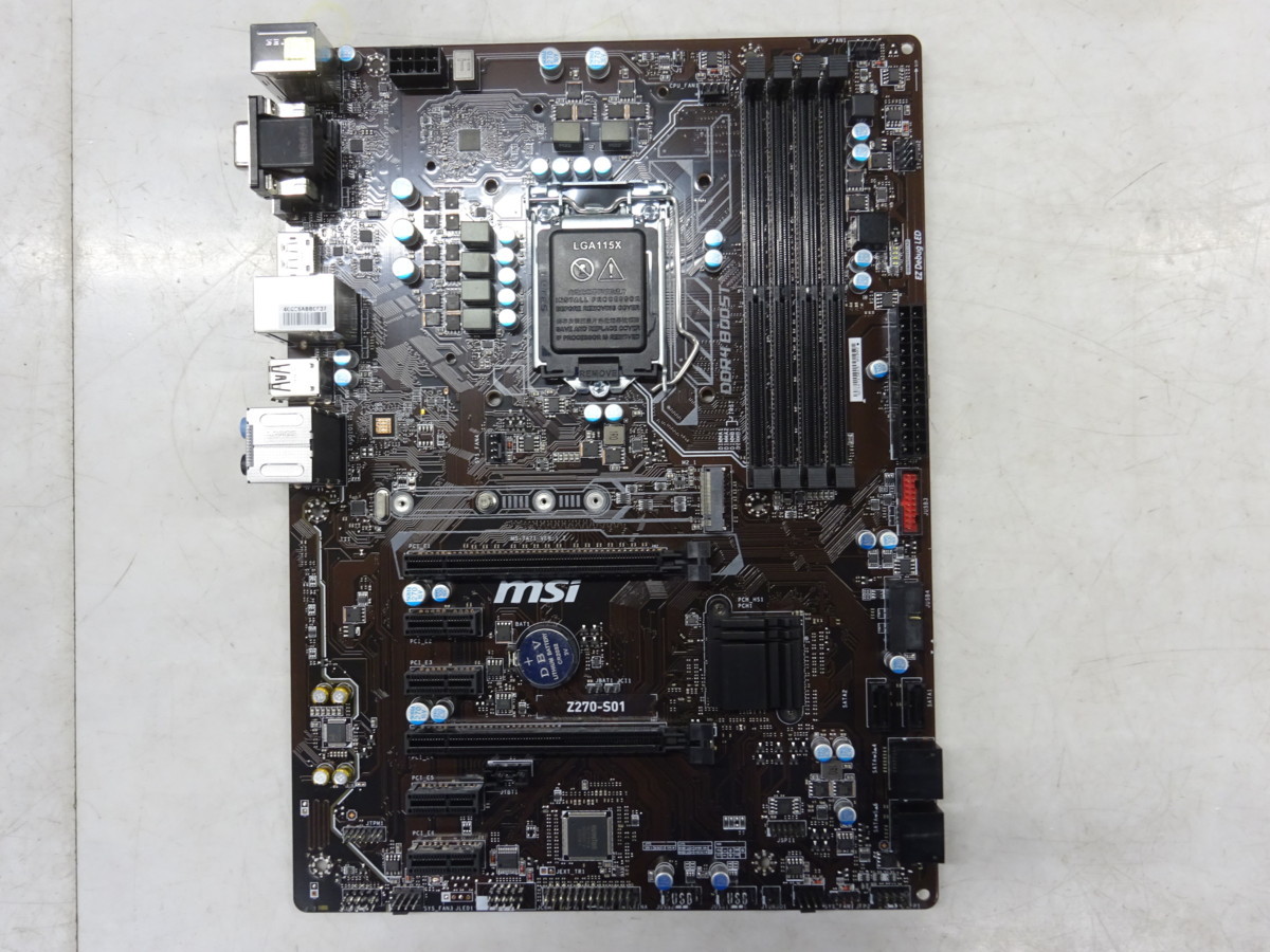 マザーボード MSI Z270-S01 LGA1151 ジャンク P63750 【公式通販】