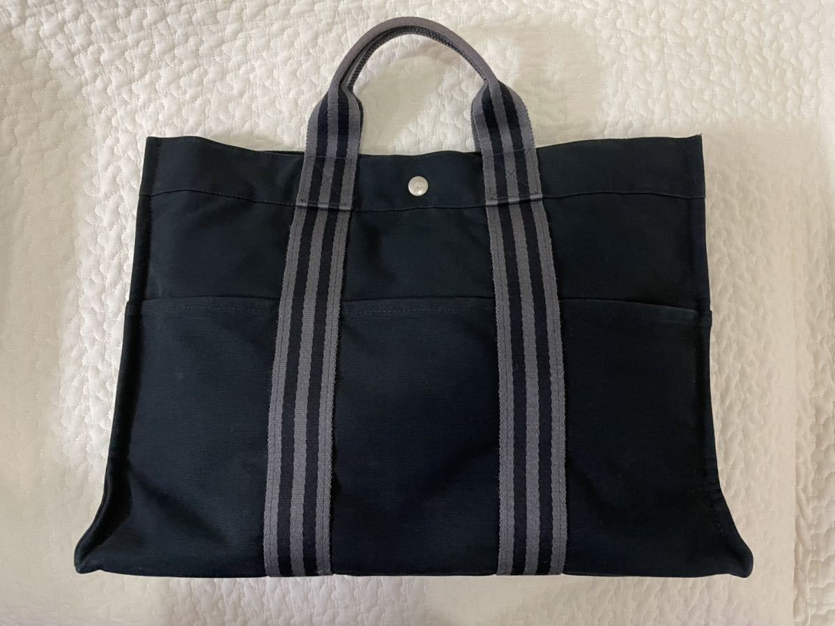 正規品 超美品 HERMES エルメス フールトゥ MM キャンバス トート 