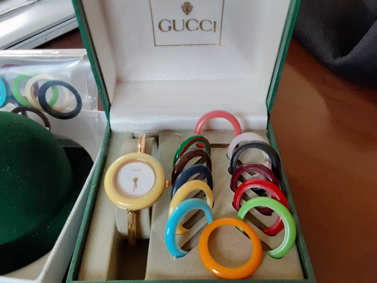 GUCCI チェンジベゼルケース&リング4点付きとグッチの時計ケースのまとめ売り GUCCI チェンジベゼルケース&リング4点付きとグッチの時計ケースのまとめ