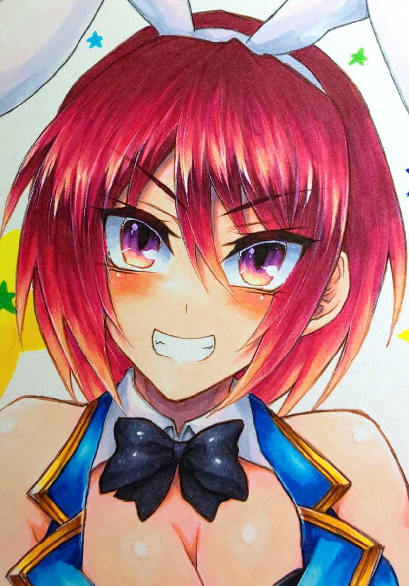 手描き オリジナルイラスト 『バニーガールA』 コピック B5(手描き