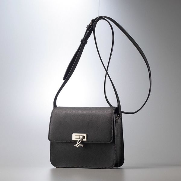 希少 アニエスベー agnes b.レザー 2WAY ハンドバッグ ブラック 未使用 