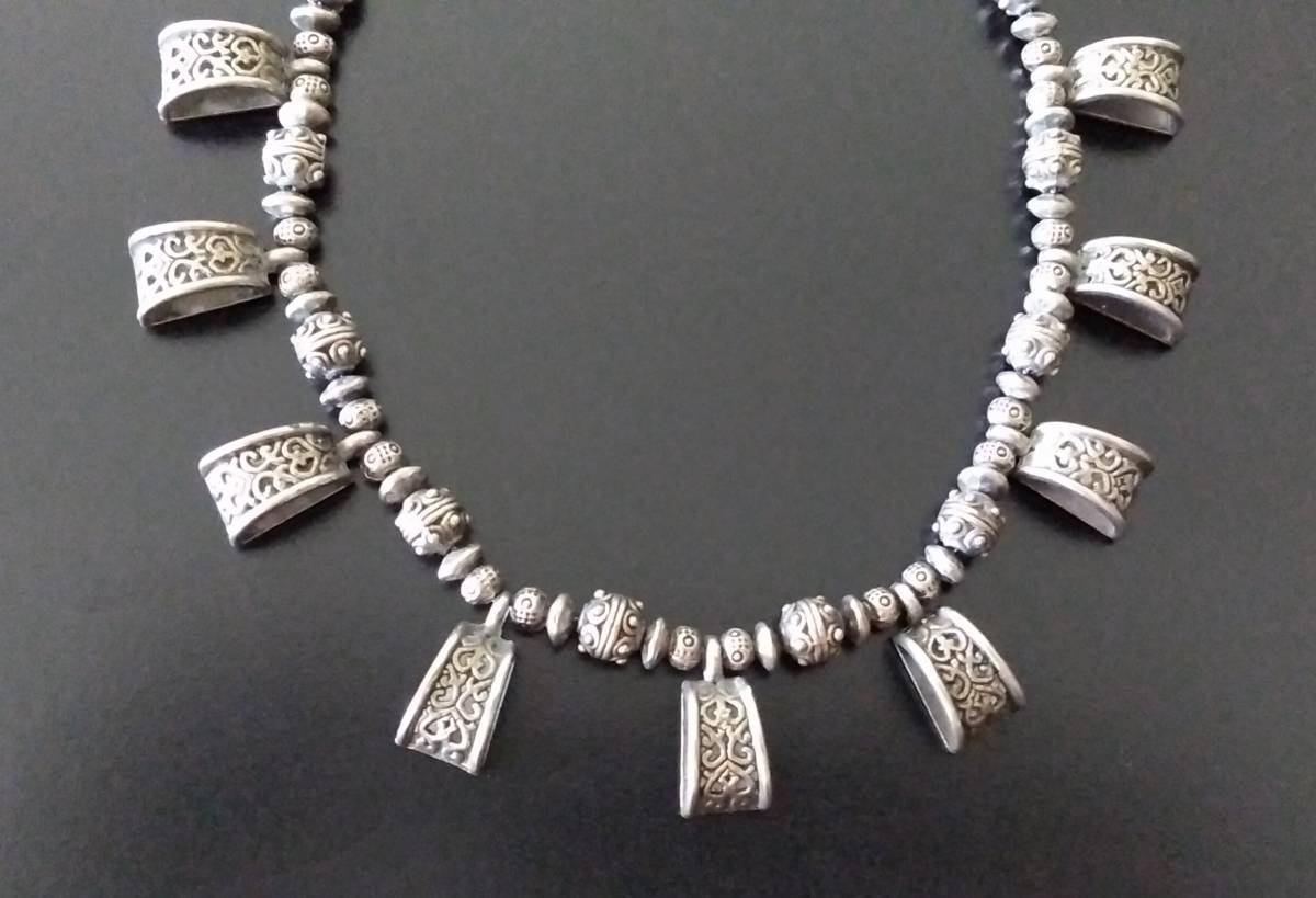 ◇極上美品!!◇TUAREG SILVER トゥアレグ族 シルバービーズ ネックレス
