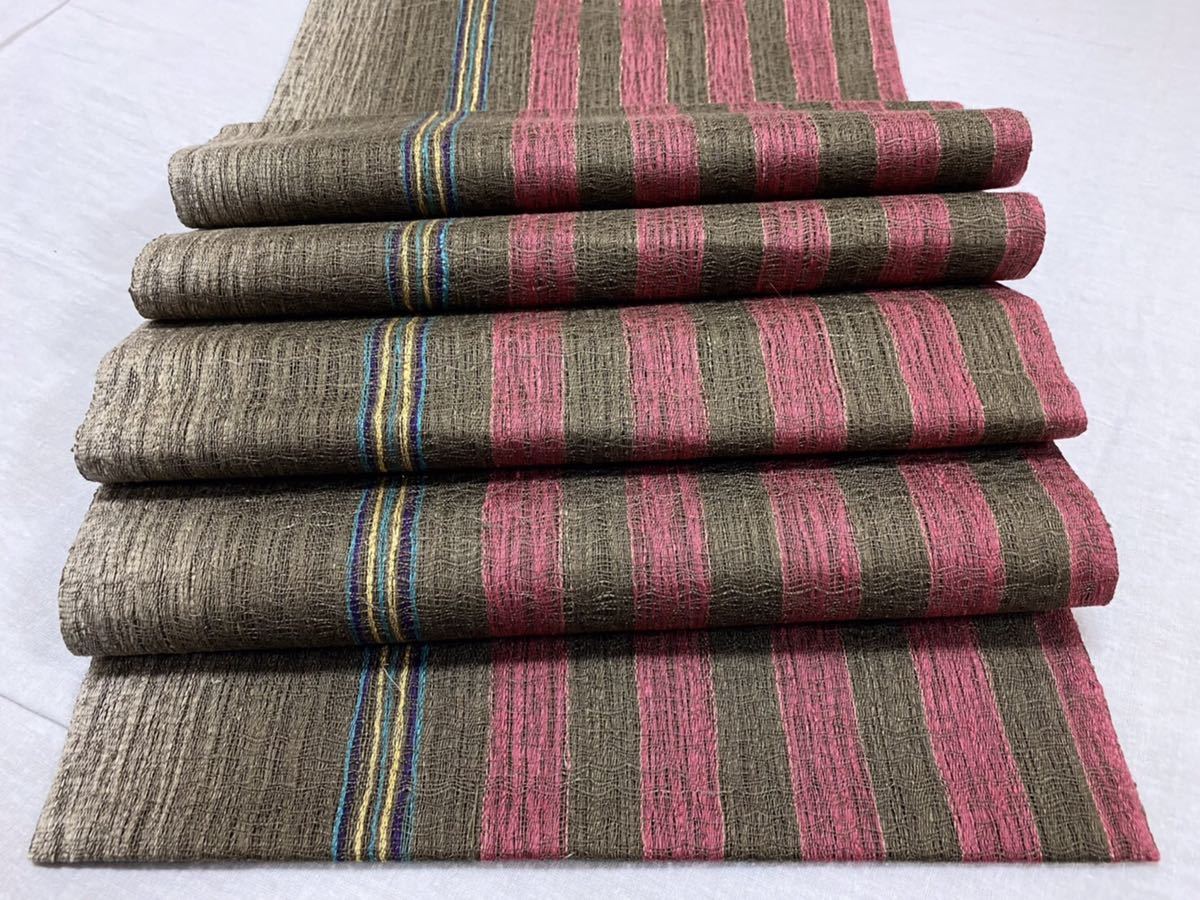 助六　値下げ交渉可　希少　誉田屋源兵衛　櫛織紬　両面全通洒落袋帯