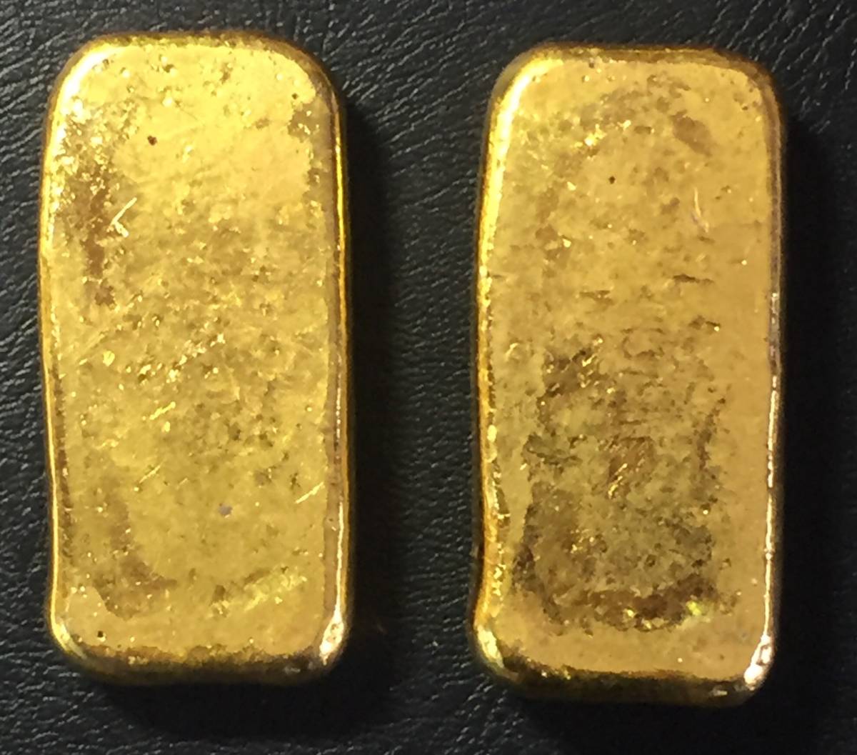 中国　金錠　金塊　『陳二郎十万金分』重量:125g 2点セット　コレクション　コレクター放出品！！