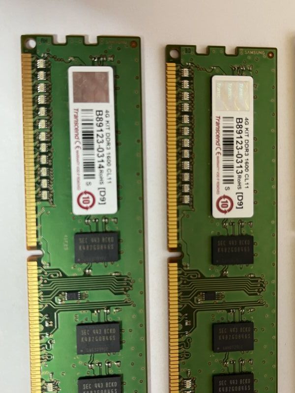 【中古】メモリ　4GBx2枚（DDR3 1600 CL11 Transcend製）＋8GBx2枚（DDR3 1333 CL9 TIMETEC）　動作品（ジャンク扱い出品）_3