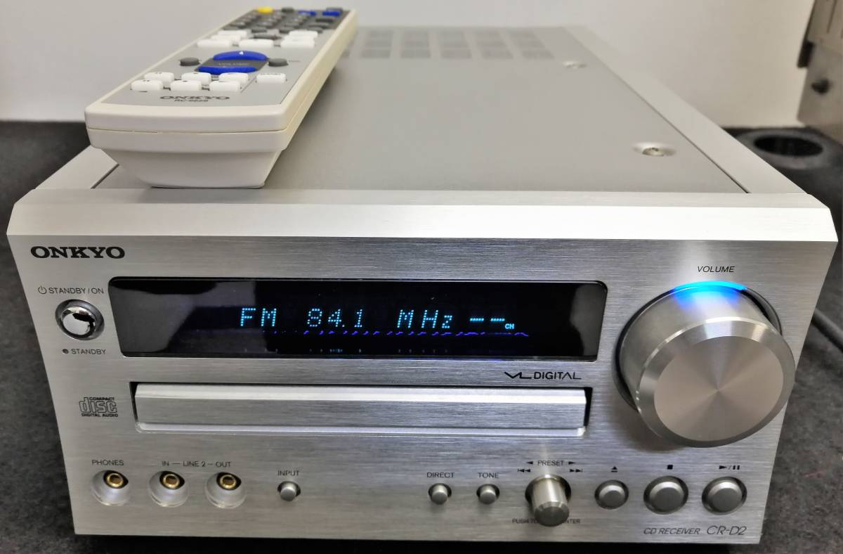 X62】ONKYO CD RECEIVER CR-D2 リモコン付き / CDレシーバー