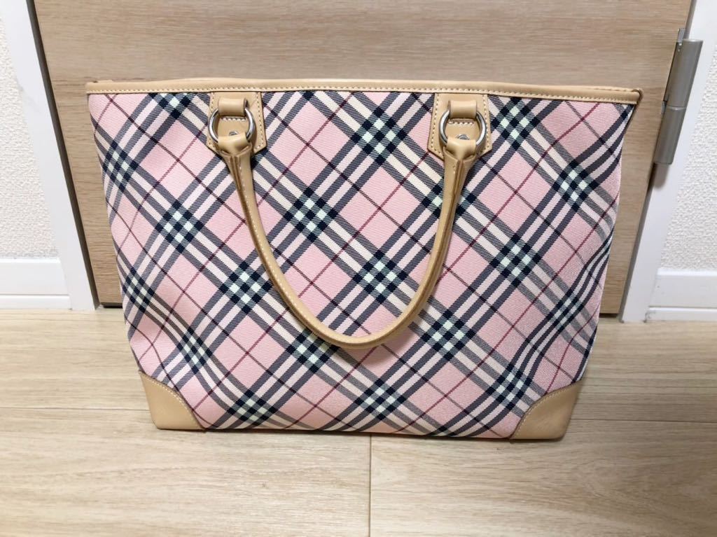 1円 バーバリー BURBERRY ハンドバッグ ノバチェック トートバッグ 