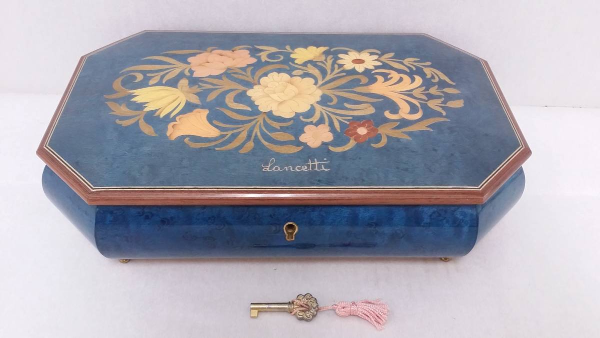 イタリア製ランチェッティ オルゴール付き ジュエリーボックス