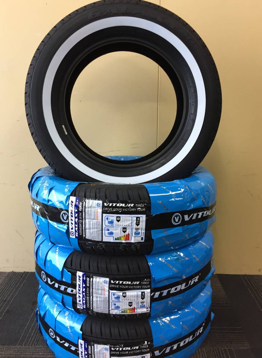 【ホワイトリボンタイヤ】新品未使用品！ 195/65R15 VITOUR 4本セット 在庫有り！当日発送可！ヴィツァー