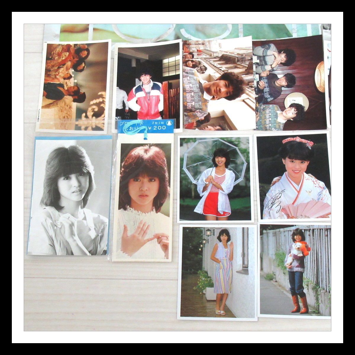 80年代アイドル ラミネートカード/ステッカー/ブロマイド 等 アマダ 