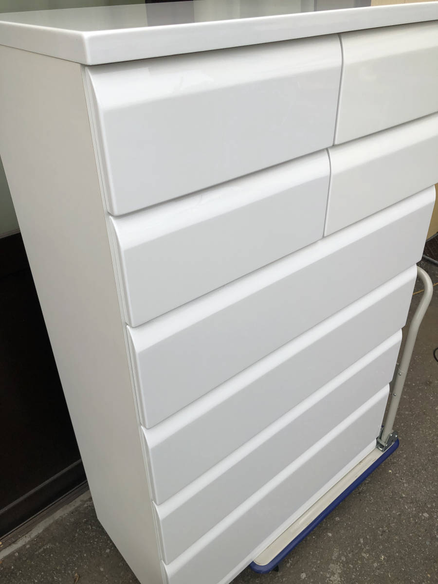 ニトリ　洋服タンス　6段 ニトリ（NITORI） チェスト 白 衣類収納 コンパクト たんす (エレアK